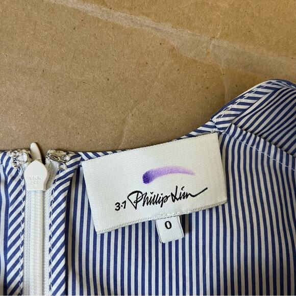 3.1 Phillip Lim Stripe Cold Shoulder Blouse - Picture 6 of 7